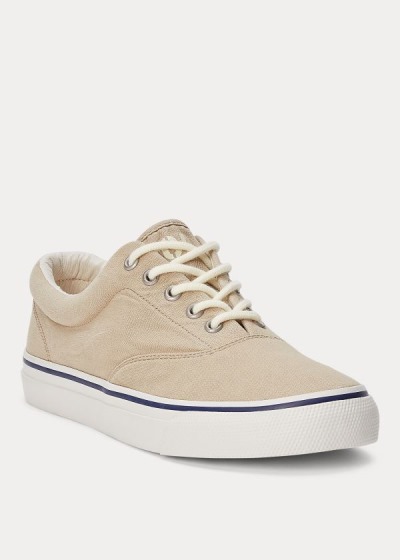 Zapatillas Polo Ralph Lauren Hombre Beige - Harpoon Canvas - KDQIL1839